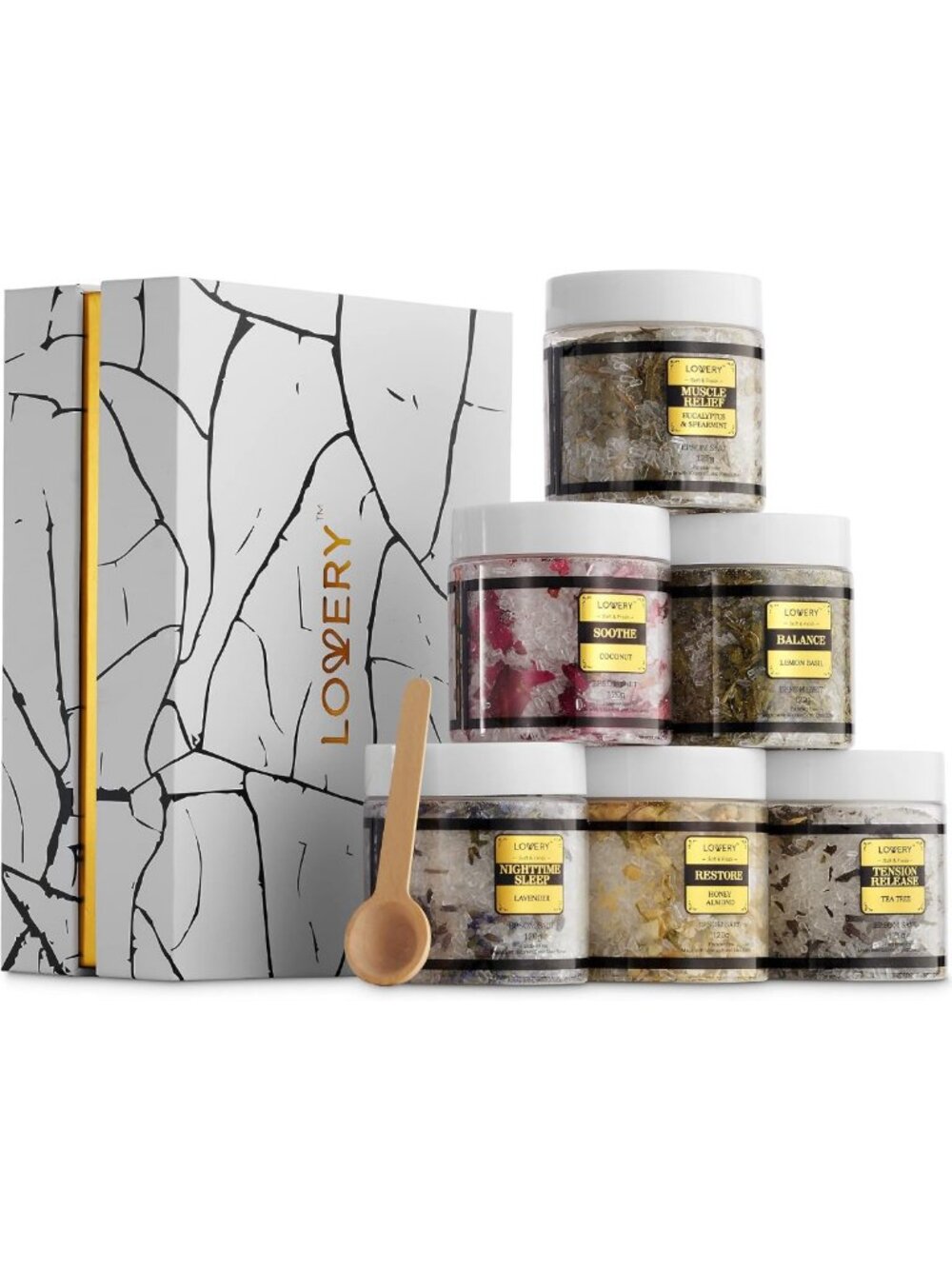 Spa Gift Basket for Women - Epsom Bath Salts, Essential Oils, Self Care Set